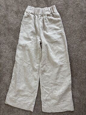 Elizabeth Suzann - Wide-Leg Linen Crop - Light Beige